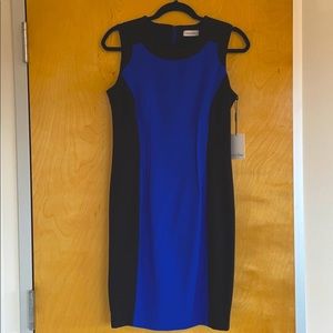 Calvin Klein Royal Blue and Black Dress